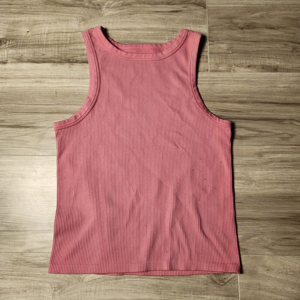No Boundaries Ribbed Tank Top Juniors XL Pink Sleeveless Stretch Casual Basic